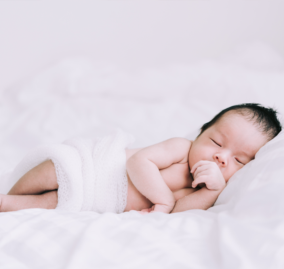 Peaceful Sleeping Newborn Baby